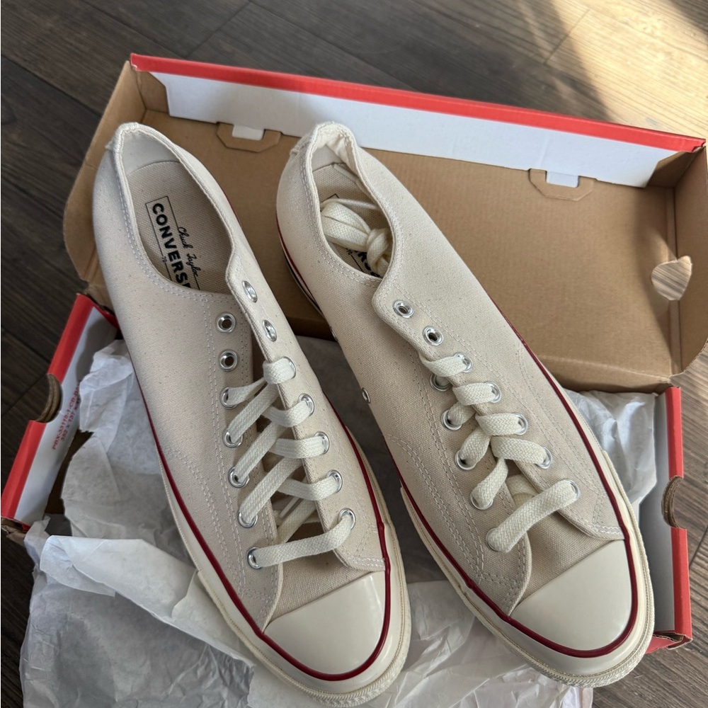 Converse Men's Off-White Canvas Sneakers